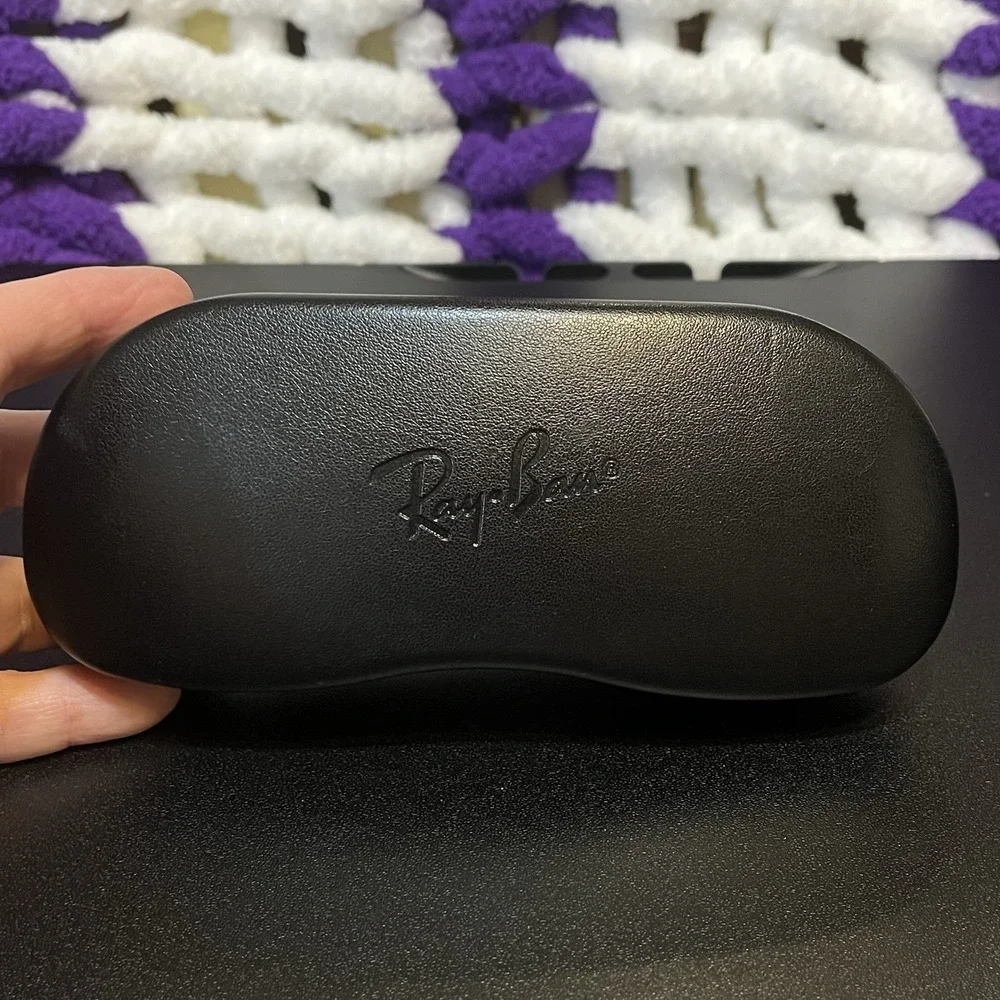 Ray Ban Glasses Clamshell Case Eyeglasses Black Sunglasses Hard Case Only